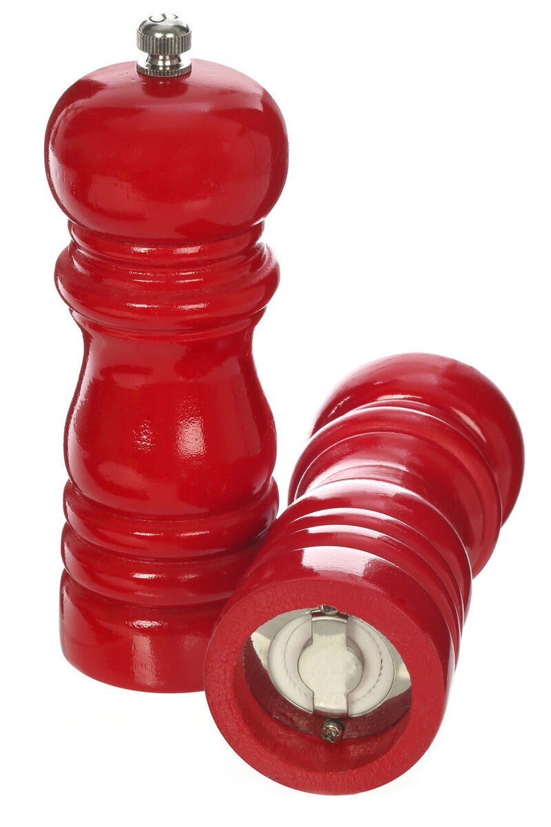 Orsina Salta Salt and Pepper Set – Red High Gloss Lacquer Grinders