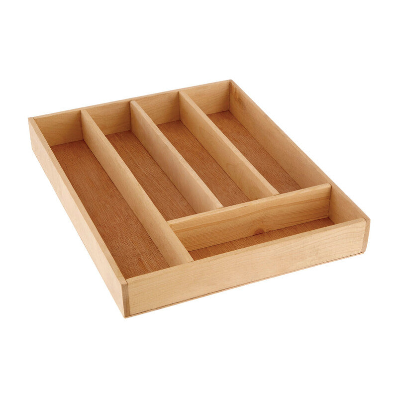 Orsina Birchwood 5 Compartment Cutlery Tray | Kitchen Drawer Organizer