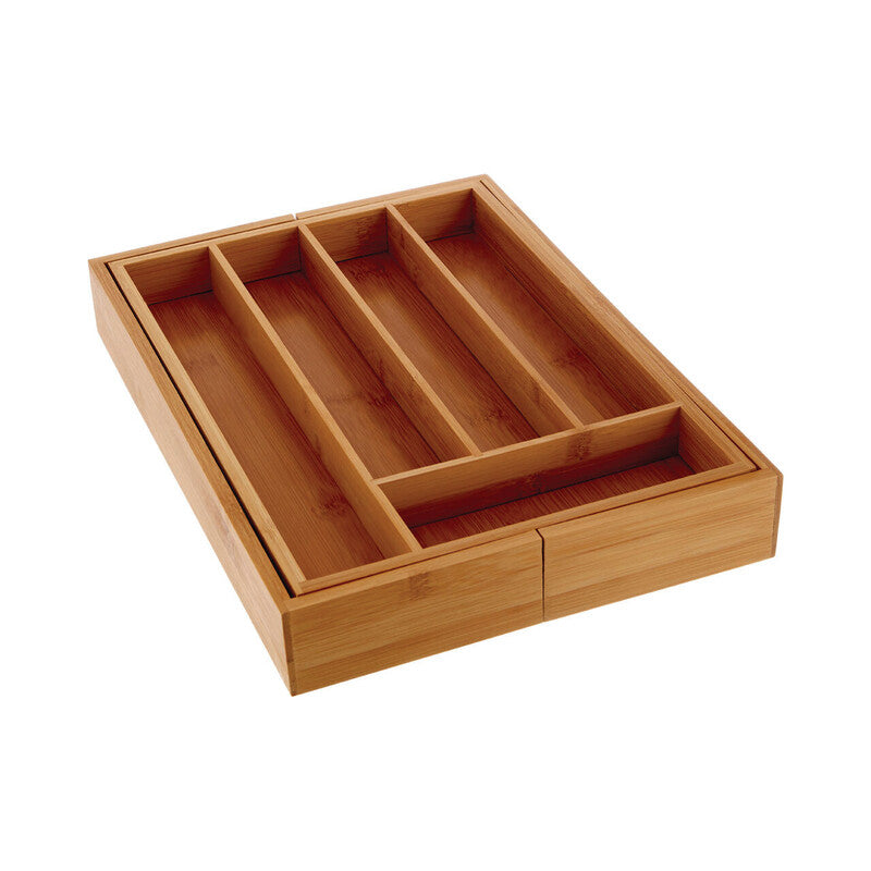 Orsina Aleki Bamboo Expandable Cutlery Tray – Small Kitchen Drawer Organizer