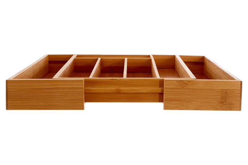Orsina Aleki Bamboo Expandable Cutlery Tray – Small Kitchen Drawer Organizer