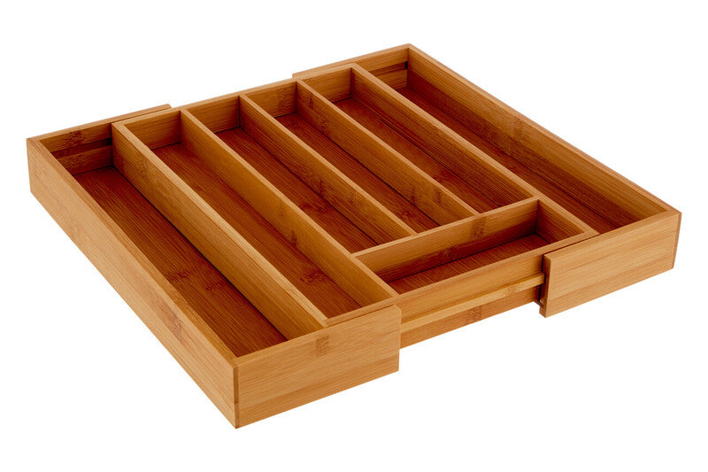 Orsina Aleki Bamboo Expandable Cutlery Tray – Small Kitchen Drawer Organizer