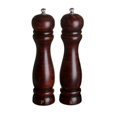 Orsina Rubberwood Salt and Pepper Mill Set with Ceramic Grinders