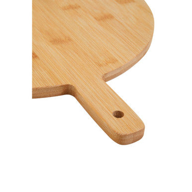 Orsina Aleki Bamboo Round Chopping and Serving Board with Paddle Handle