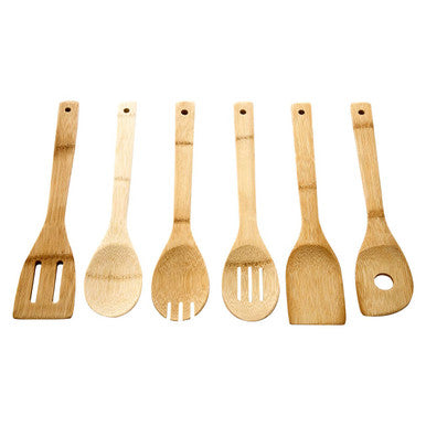 Orsina Aleki 6-Piece Bamboo Kitchen Utensil Set for Nonstick Cookware