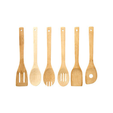 Orsina Aleki 6-Piece Bamboo Kitchen Utensil Set for Nonstick Cookware