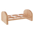 Orsina Nash 6-Hole Rubberwood Egg Rack | Rustic Kitchen Storage