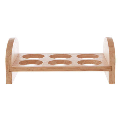 Orsina Nash 6-Hole Rubberwood Egg Rack | Rustic Kitchen Storage