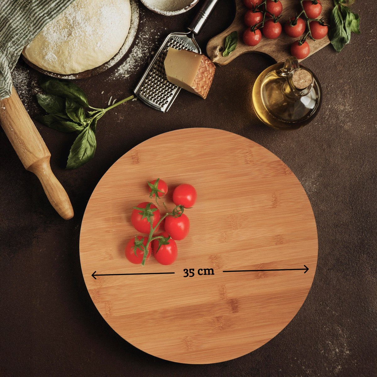 Orsina Aleki Bamboo Lazy Susan | Rotating Kitchen Table Turntable