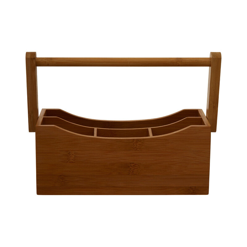 Orsina Aleki Bamboo Utensil Holder | 4-Compartment Cutlery Caddy