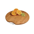 Orsina Aleki Bamboo Chopping and Serving Board with Chrome Handles