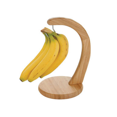 Orsina Aleki Bamboo Banana Hanger – Natural Wood Fruit Stand Hook