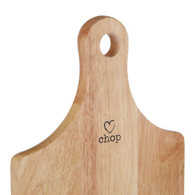 Orsina Large Rubberwood Paddle Chopping and Serving Board – 18 Inch