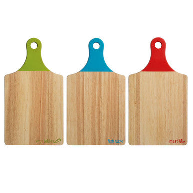 Orsina Dahra Wooden Paddle Chopping Boards - Set of 3 Icon Boards