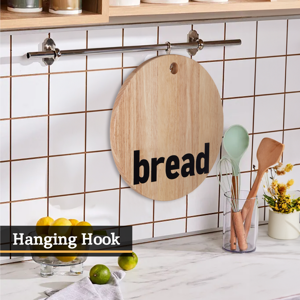 Orsina Rubberwood Bread Board – Durable 2cm Thick Slicing & Serving Tray