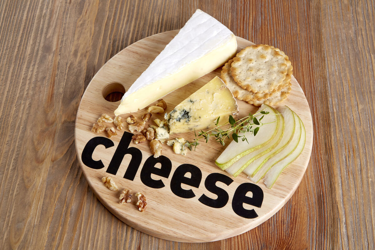 Orsina Mono Wooden Cheese Board – Durable Serving and Charcuterie Platter