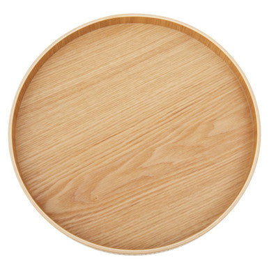 Orsina Bessan Natural Fir Wood Tray – Medium Circular Decorative Server