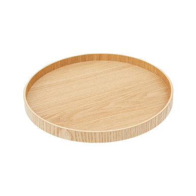 Orsina Bessan Natural Fir Wood Tray – Medium Circular Decorative Server