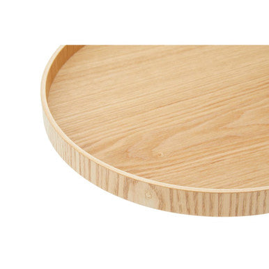 Orsina Bessan Natural Fir Wood Tray – Medium Circular Decorative Server