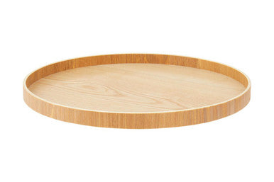 Orsina Bessan Large Round Serving Tray – Natural Fir Wood Decor