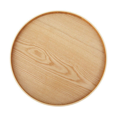Orsina Bessan Large Round Serving Tray – Natural Fir Wood Decor