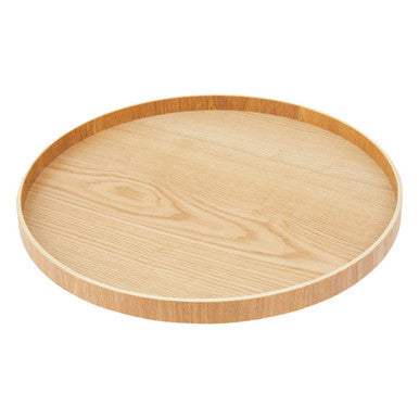 Orsina Bessan Large Round Serving Tray – Natural Fir Wood Decor