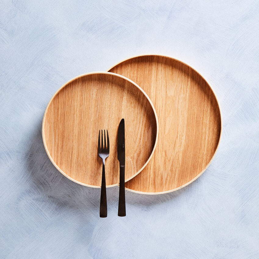 Orsina Bessan Large Round Serving Tray – Natural Fir Wood Decor
