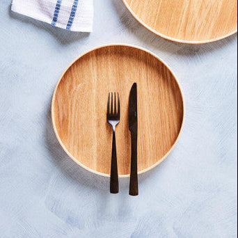 Orsina Bessan Large Round Serving Tray – Natural Fir Wood Decor