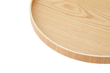 Orsina Bessan Large Round Serving Tray – Natural Fir Wood Decor
