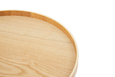 Orsina Bessan Large Round Serving Tray – Natural Fir Wood Decor