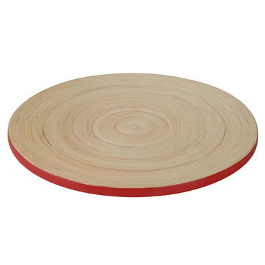 Orsina Kyoto Red Spun Bamboo Placemat – Wipe-Clean Modern Tableware