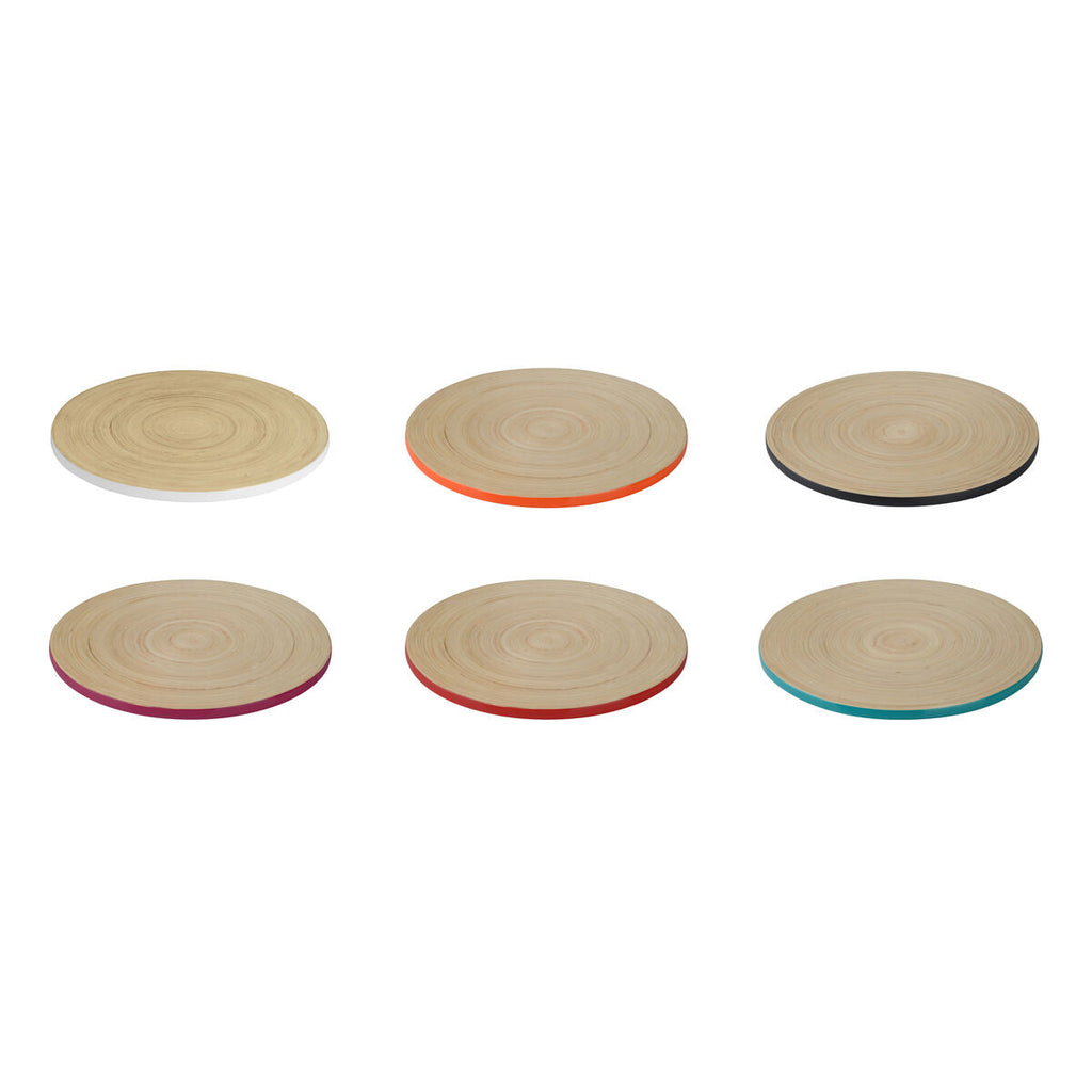 Orsina Kyoto Red Spun Bamboo Placemat – Wipe-Clean Modern Tableware