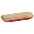 Orsina Kyoto Large Red Serving Tray | Spun Bamboo Decorative Platter