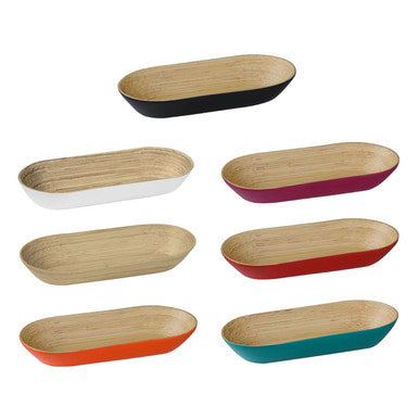 Orsina Kyoto Raspberry Oblong Bowl – Spun Bamboo Serving Dish