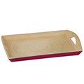 Orsina Kyoto Raspberry Rectangular Serving Tray | Pink Spun Bamboo