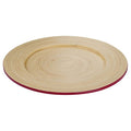 Orsina Kyoto Bamboo Charger Plate – Raspberry and Natural Finish