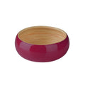 Orsina Kyoto Raspberry Round Bamboo Serving Bowl – Spun Bamboo Salad Bowl
