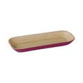 Orsina Kyoto Small Spun Bamboo Serving Tray – Raspberry Pink & Natural