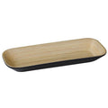 Orsina Kyoto Large Matte Black Spun Bamboo Serving Tray | 15-Inch
