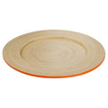 Orsina Kyoto Orange Bamboo Charger Plate – Modern Spun Wood Tableware