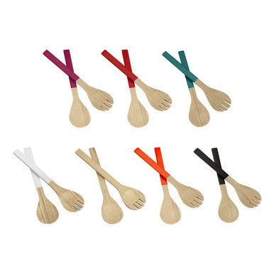 Orsina Kyoto Orange Salad Servers – Spun Bamboo Kitchen Utensils