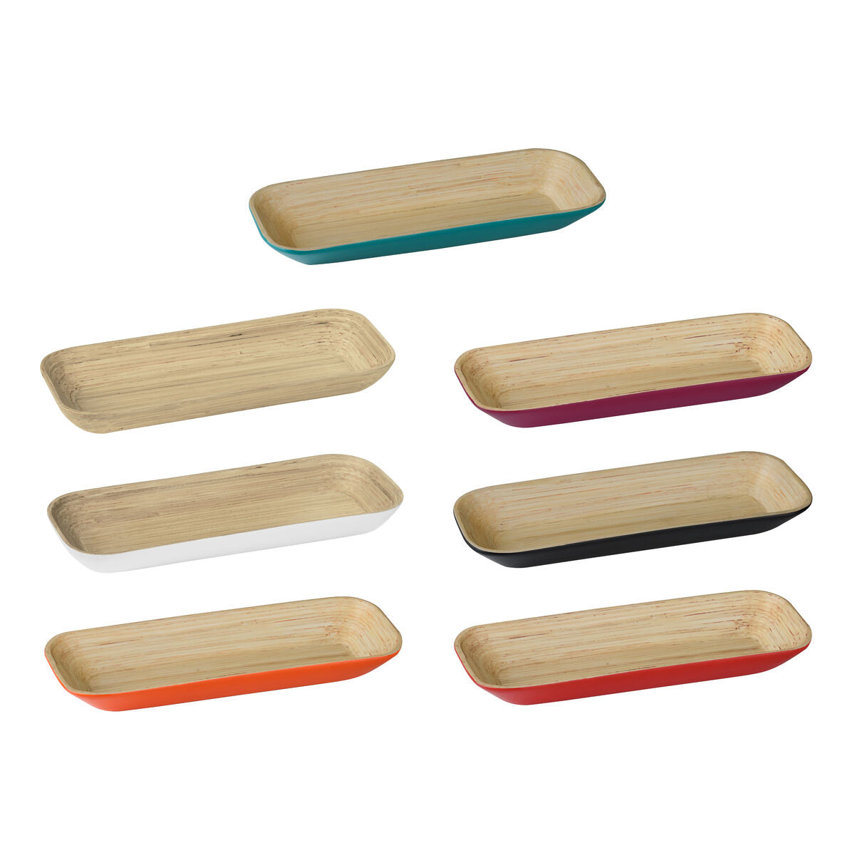 Orsina Kyoto Large Orange Bamboo Serving Tray – Spun Round Platter