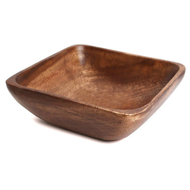 Orsina Kora Acacia Wood Small Square Serving Bowl – Handcrafted Snack Bowl