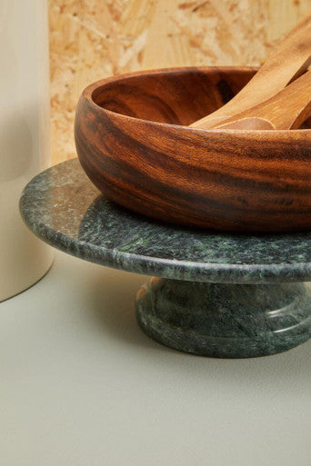 Orsina Kora Large Round Acacia Wood Salad Bowl – Hand-Carved 12"