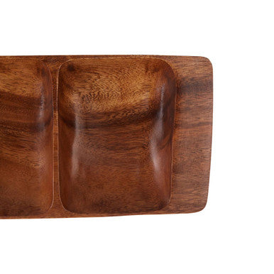 Orsina Kora Acacia Wood Three Section Serving Dish – Appetizer Tray