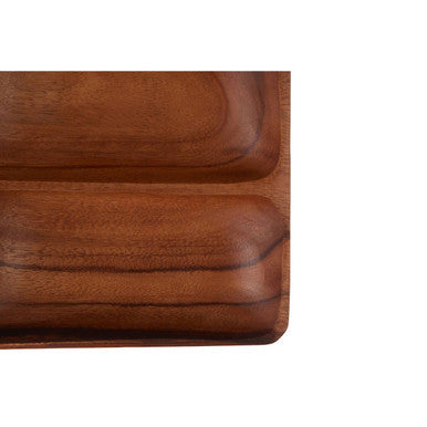 Orsina Kora Acacia Wood Three Section Serving Dish – Appetizer Tray