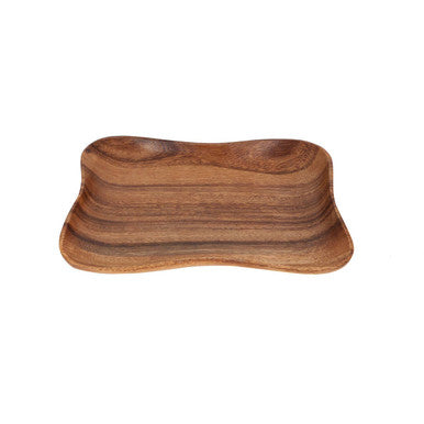 Orsina Kora Acacia Wood Serving Dish | Hand Carved Small Platter