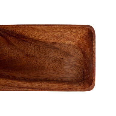 Orsina Kora Acacia 3 Piece Serving Dish Set with Tray for Snacks