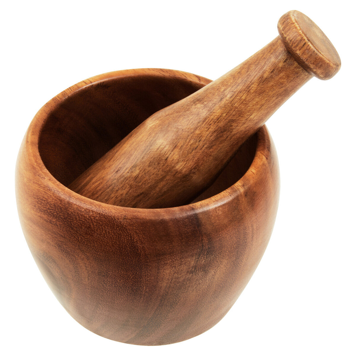 Orsina Kora Acacia Wood Mortar and Pestle – Tapered Spice Grinder