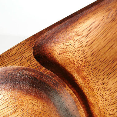 Orsina Kora Acacia Wood Oval Chip and Dip Tray – Modern Serving Platter