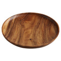 Orsina Kora Large Round Acacia Wood Plate – Hand-Carved Serving Platter